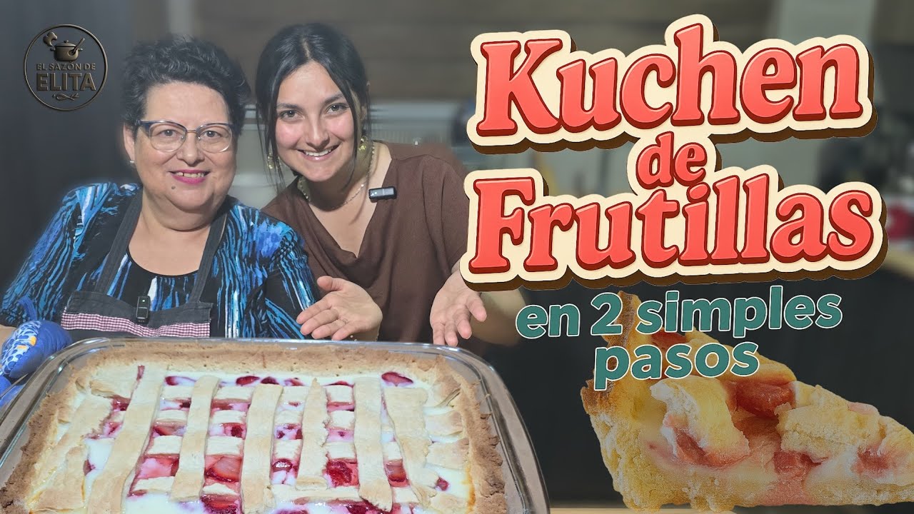 Kuchen de FRUTILLA 🍓 — masa crujiente + relleno cremoso | easy strawberry pie