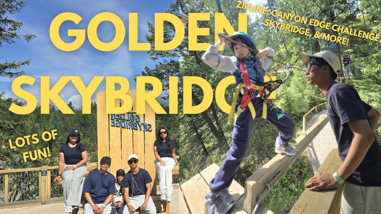 Exploring the GOLDEN SKYBRIDGE! | Canyon Edge Challenge HARD COURSE, Zipline, Coaster, & MORE!