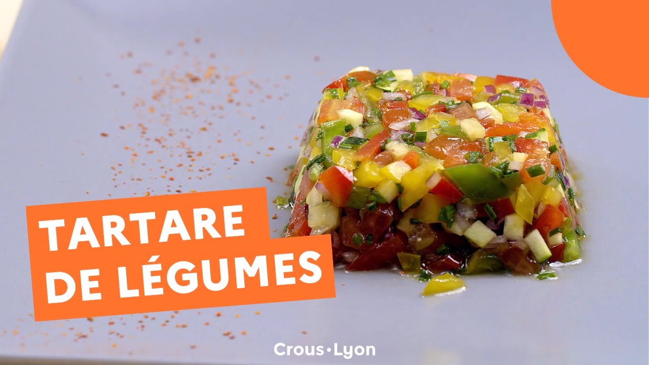 Tartare de légumes en quelque coup de couteau