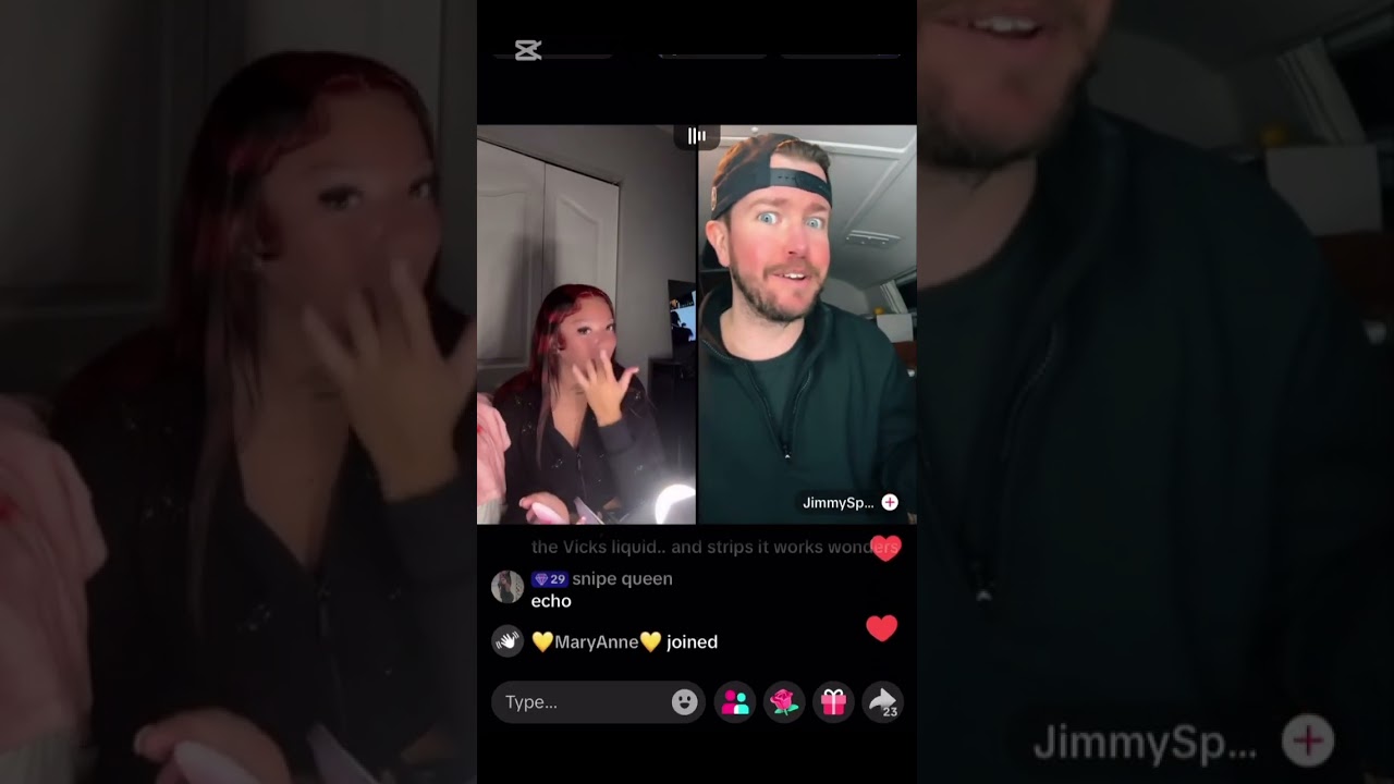Kayla with Alpha and others / Allison Mae with Mop Sunday TikTok live videos