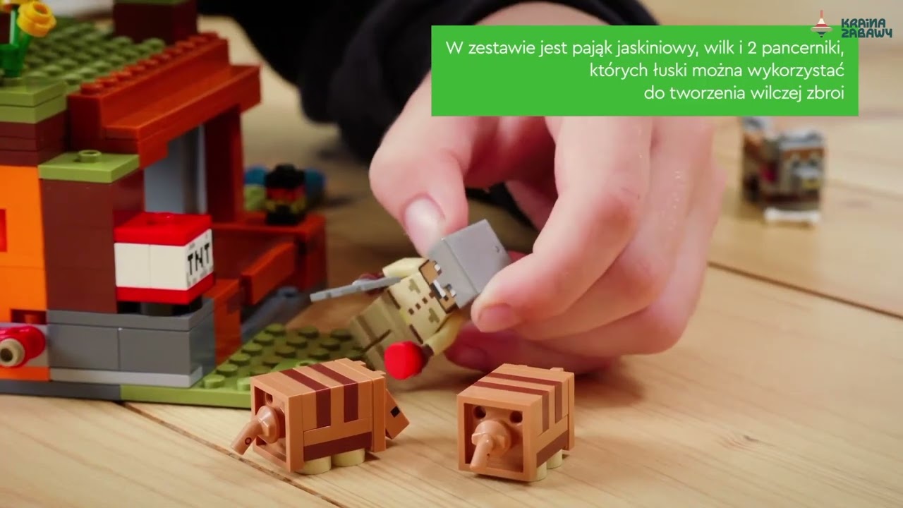LEGO Minecraft - Wyprawa do pancernikowej kopalni 21269 - www.krainazabawy.pl