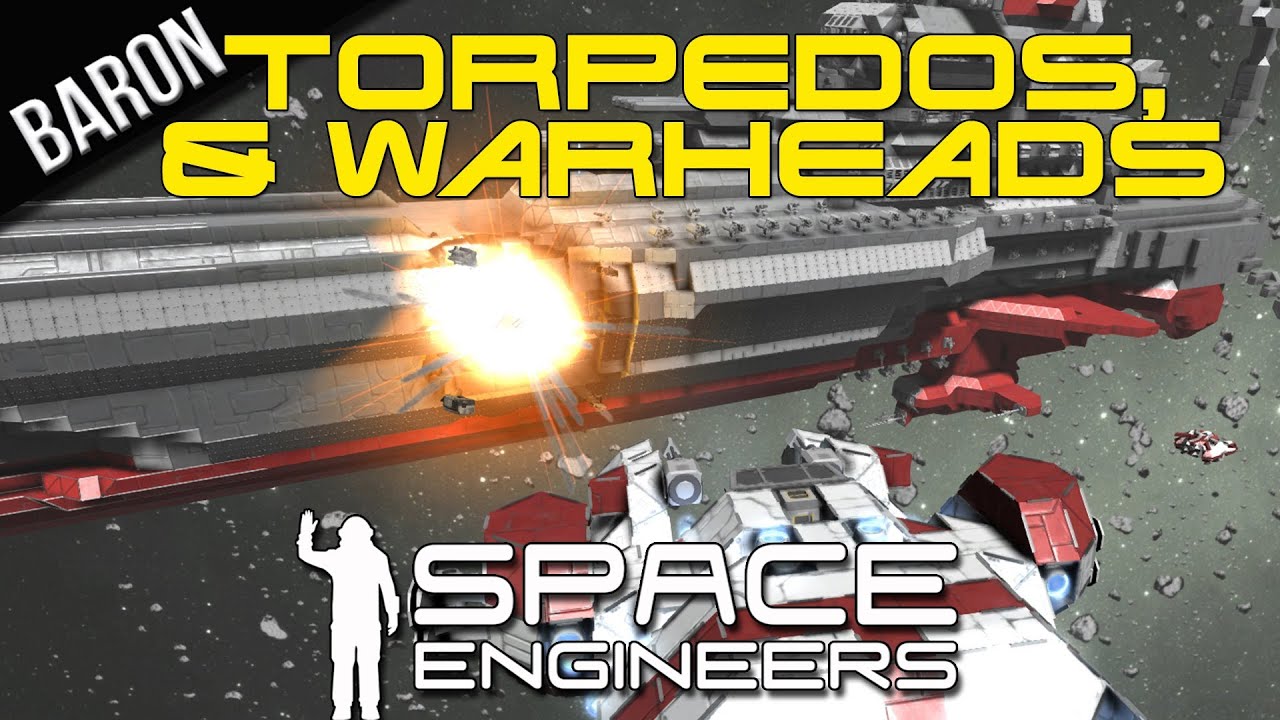Space Engineers - Warheads, Torpedoes and Super Yamato Battleship!