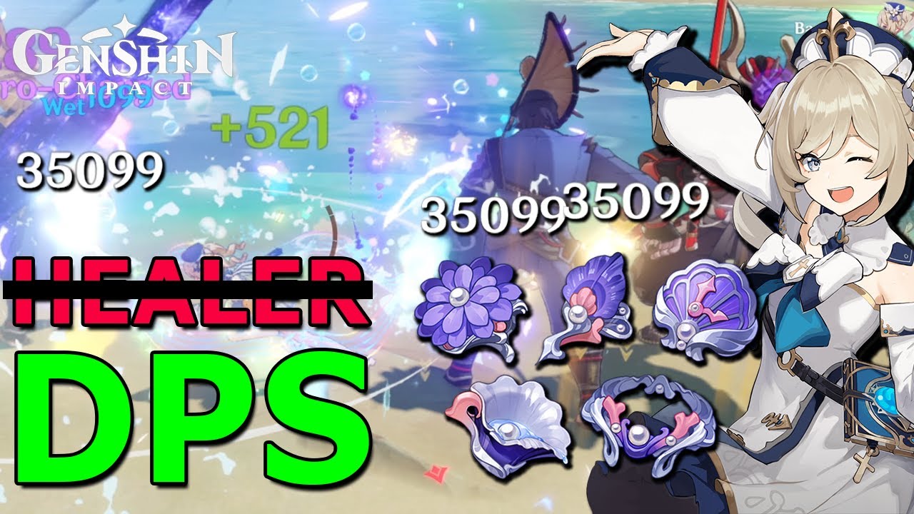 HOW TO MAXIMIZE OCEAN HUED CLAM ARTIFACT EFFECT DMG! INSANE HEALER ARTIFACT! - GENSHIN IMPACT #205