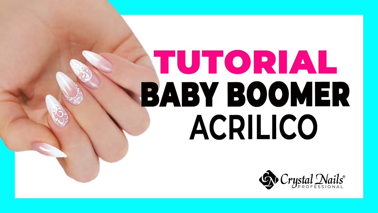 TUTORIAL TECNICA BABY BOOMER 💅🏻 UÑAS DE ACRILICO 🥰🥰🥰 CON DECORACION ⚜️