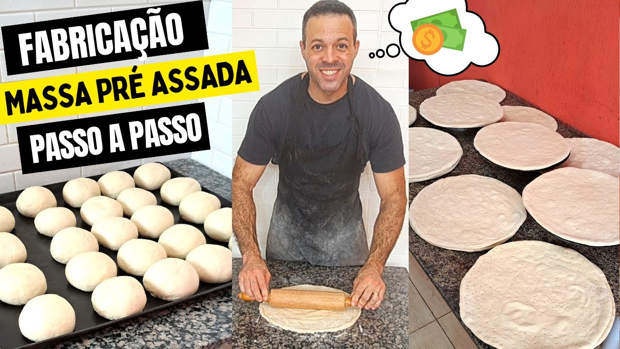 Rotina PIZZARIA - Fabricação de massa PRÉ-ASSADA - MASSA DE PIZZA PRÉ-ASSADA COMO FAZER - DELIVERY