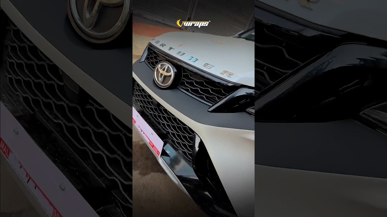 Fortuner Matte Black Bumper Wrap | Bold Front-End Transformation 