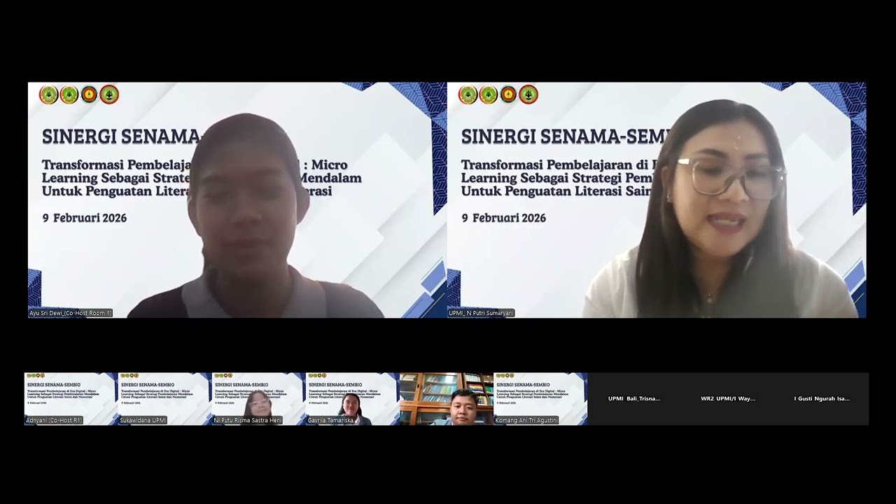 SEMINAR SINERGI SENAMA - SEMBIO 2026| Prosiding Room 1