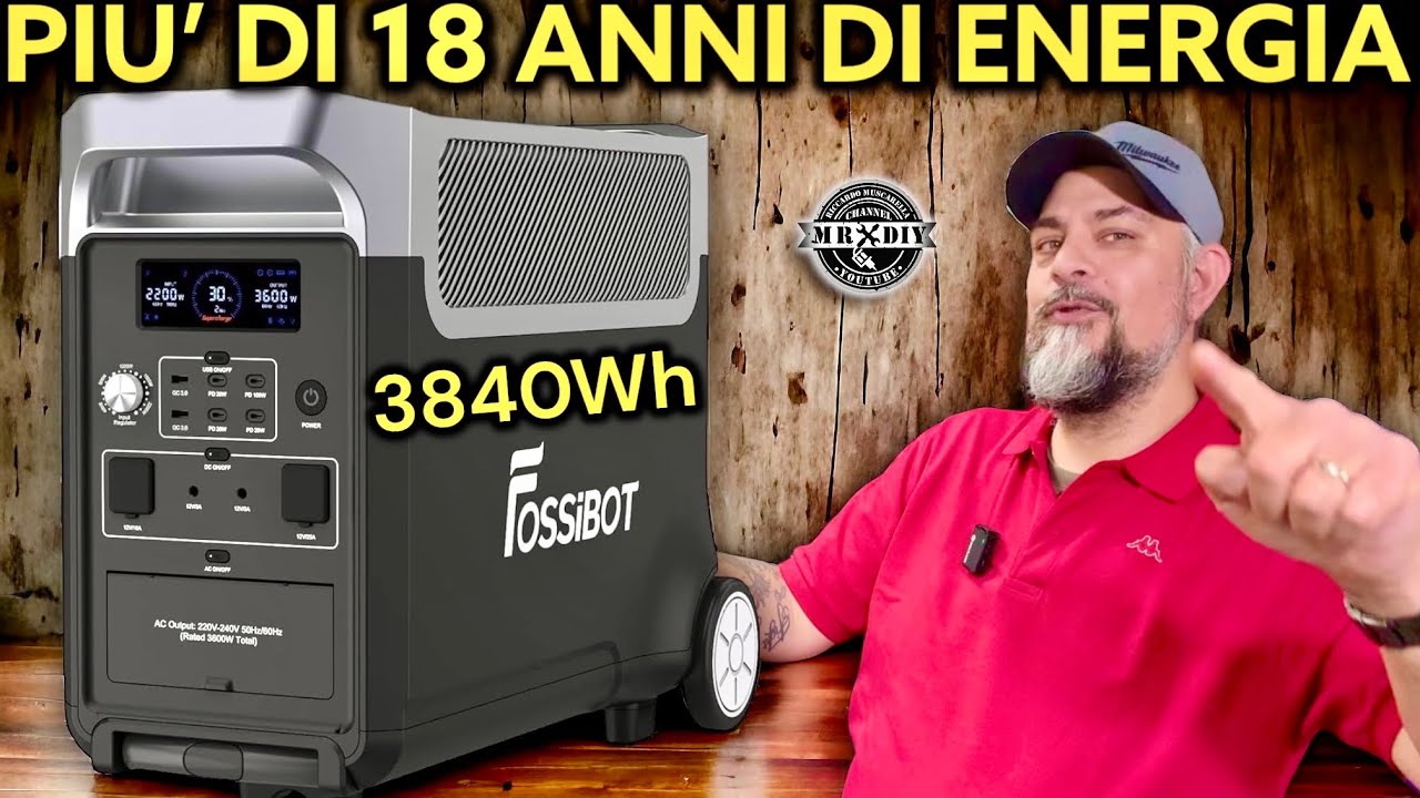 Per più di 18 anni abbassa di 3840Wh la bolletta elettrica e costa poco Power station Fossibot F3600