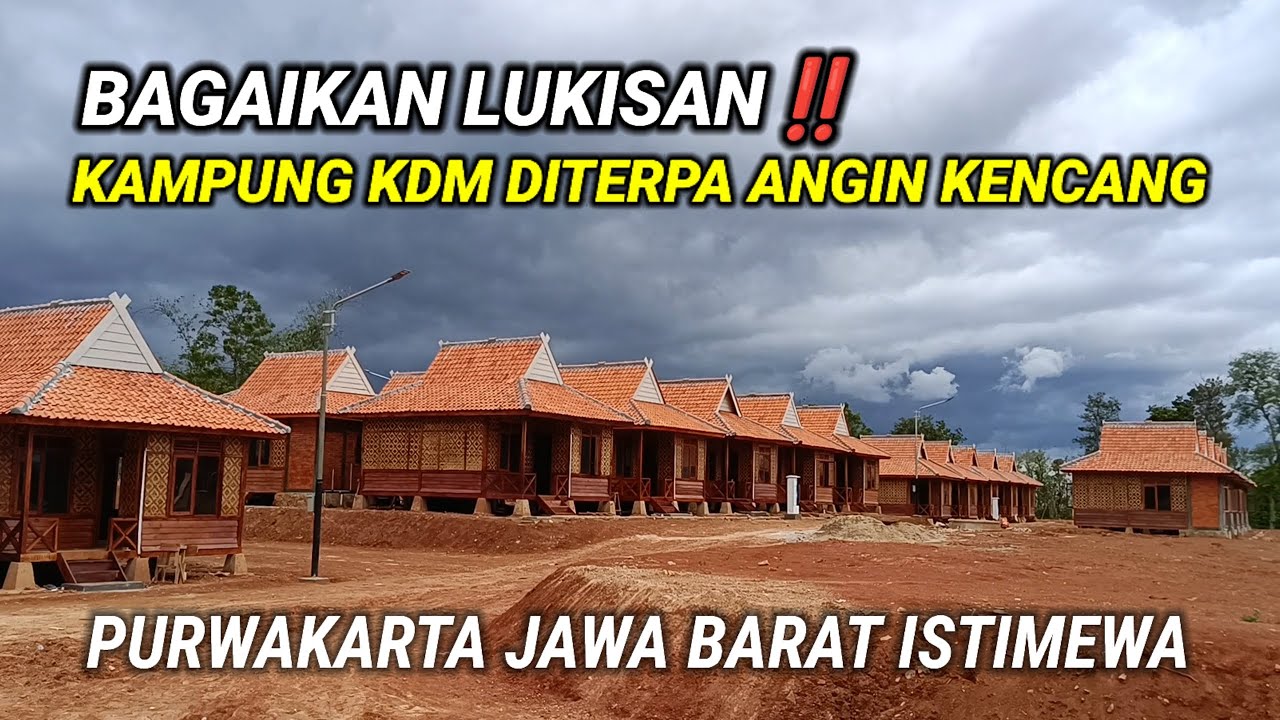 GAWAT ‼️ KAMPUNG KDM PURWAKARTA DITERPA ANGIN KENCANG DAN AWAN HITAM