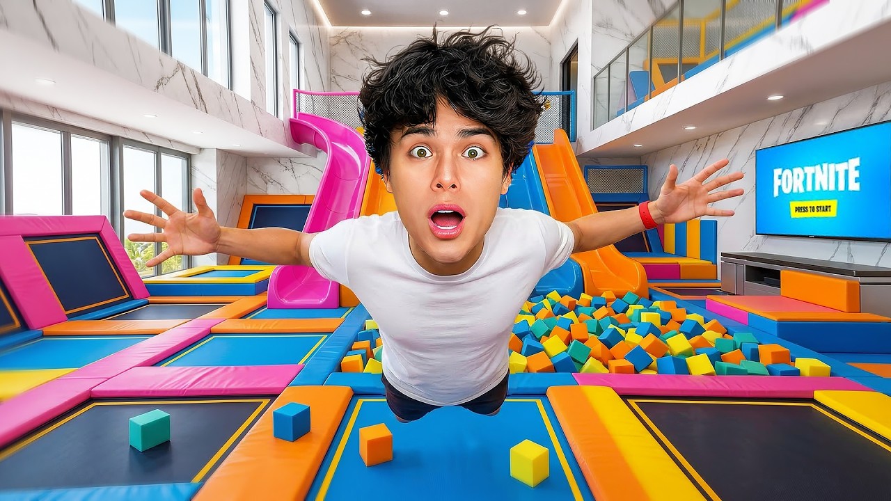 I TURNED MY ROOM INTO A TRAMPOLINE PARK! | Stokes Twins