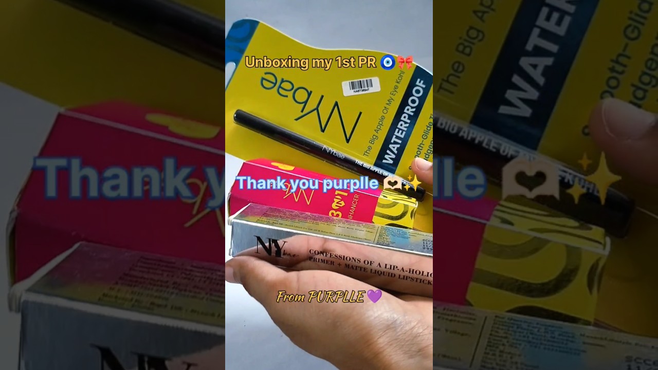 Purplle PR Unboxing | 3 NY Bae Products | Honest First Impressions #trending #viral #makeup