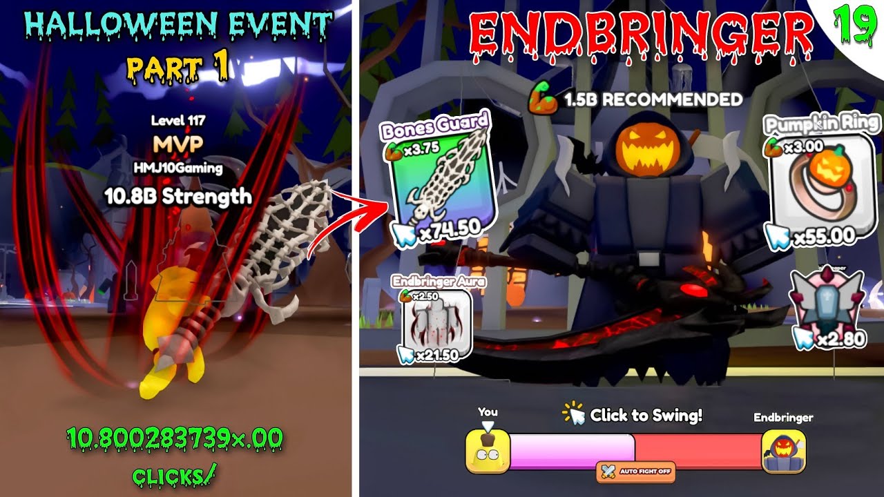 Halloween Event World Part 1 | EndBringer - Bones Guard & Pull a Sword Roblox #19