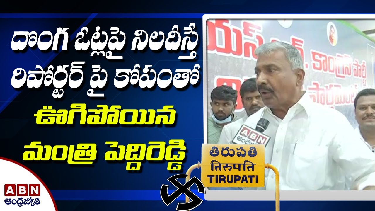 Minister Peddireddy Ramachandra Reddy Stunning Reaction on తిరుపతి ఉప ఎన్నికల్లో దొంగ ఓటర్లు || ABN
