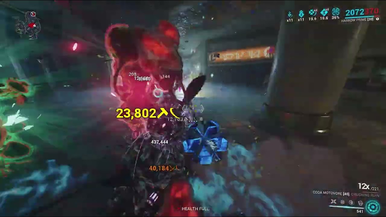 Coda Motovore Lv220 Melee Affliction Simulacrum Test