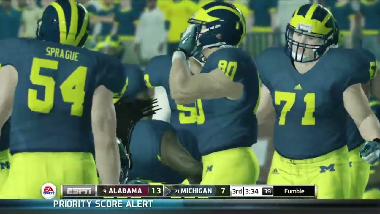 NCAA 13 YR 1 Bama. wk1   #9 alabama v #21 Michigan  (Part 4/8)