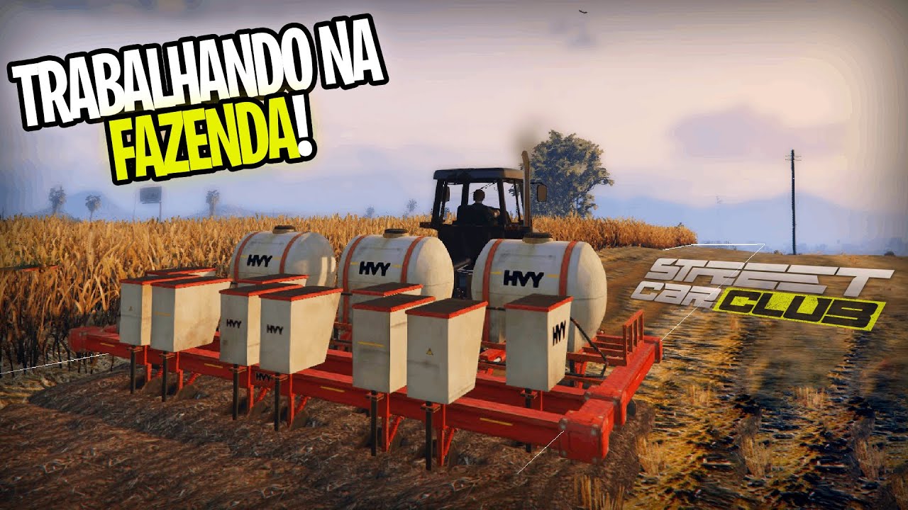 GANHEI MUITA GRANA TRABALHANDO NA FAZENDA DO GTA RP! (IGUAL FARMING SIMULATOR) SCC RP VIDA REAL #7