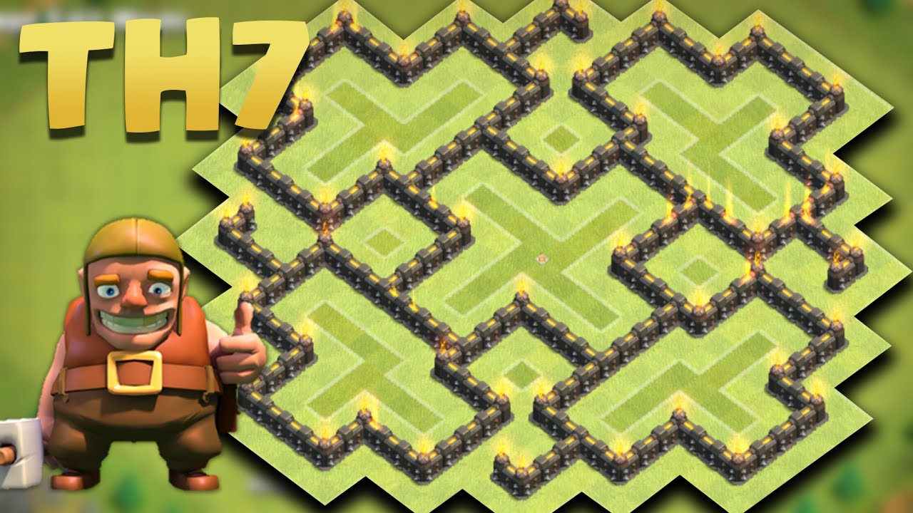 Clash Of Clans - Town Hall 7 (TH7) Farming/Hybrid Base Aug 2016