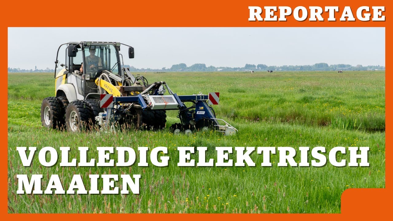 Volledig elektrisch maaien met zelfgebouwde maaicombinatie