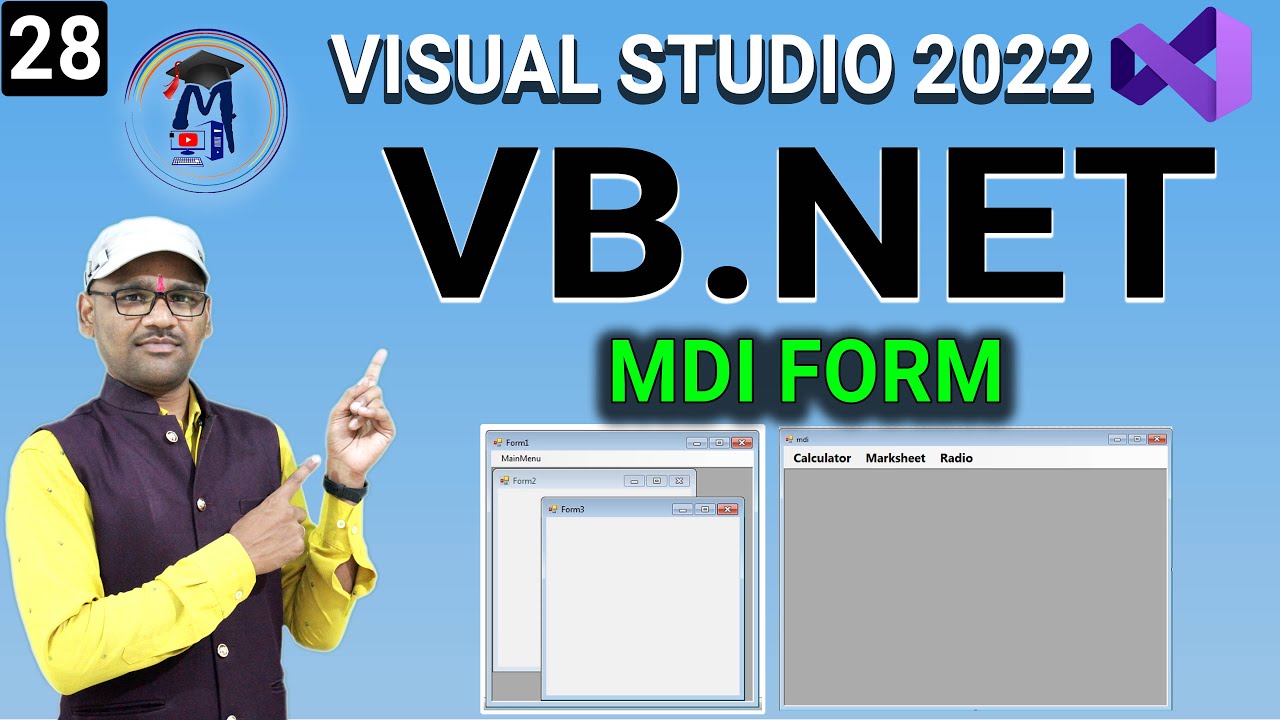 L28- VB.NET MDI Form | VB.NET MDI Form- Forms within Form | How to create an MDI form in VB net