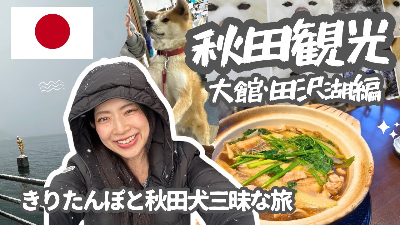 冬の秋田！忠犬ハチ公の街大館市できりたんぽを食べに行こう！🐶