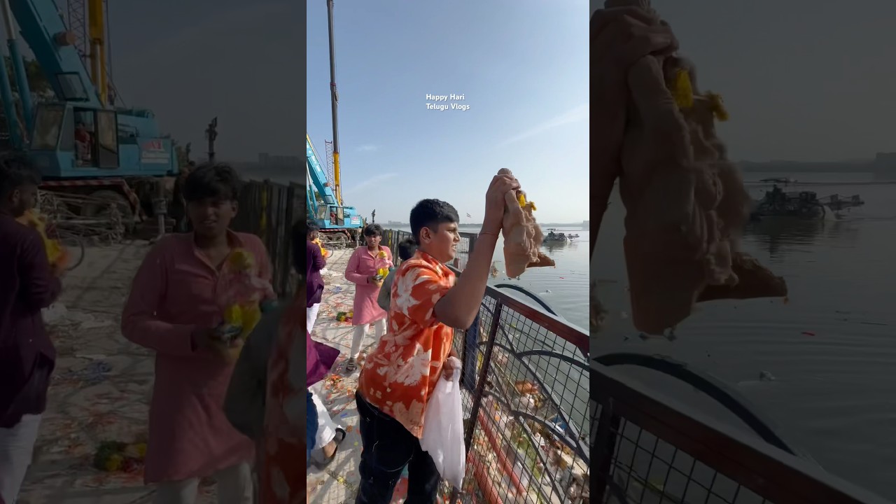 Ganapathi bappa moriya beautiful eyefeast small ganesh 2024 Nimajjanam visarjan