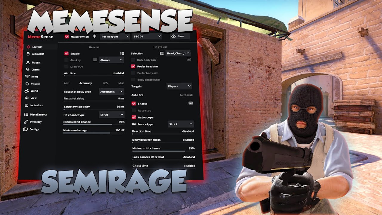 CS2 MM HvH Semi Rage ft. Memesense.gg Highlights #24 | Free CFG