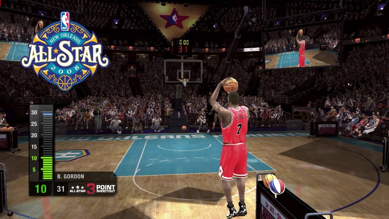 NBA Live 08 (PS3) - 3-Point Shootout - NBA All-Star Weekend - @NBALiveSeriesCenter Online Gameplay