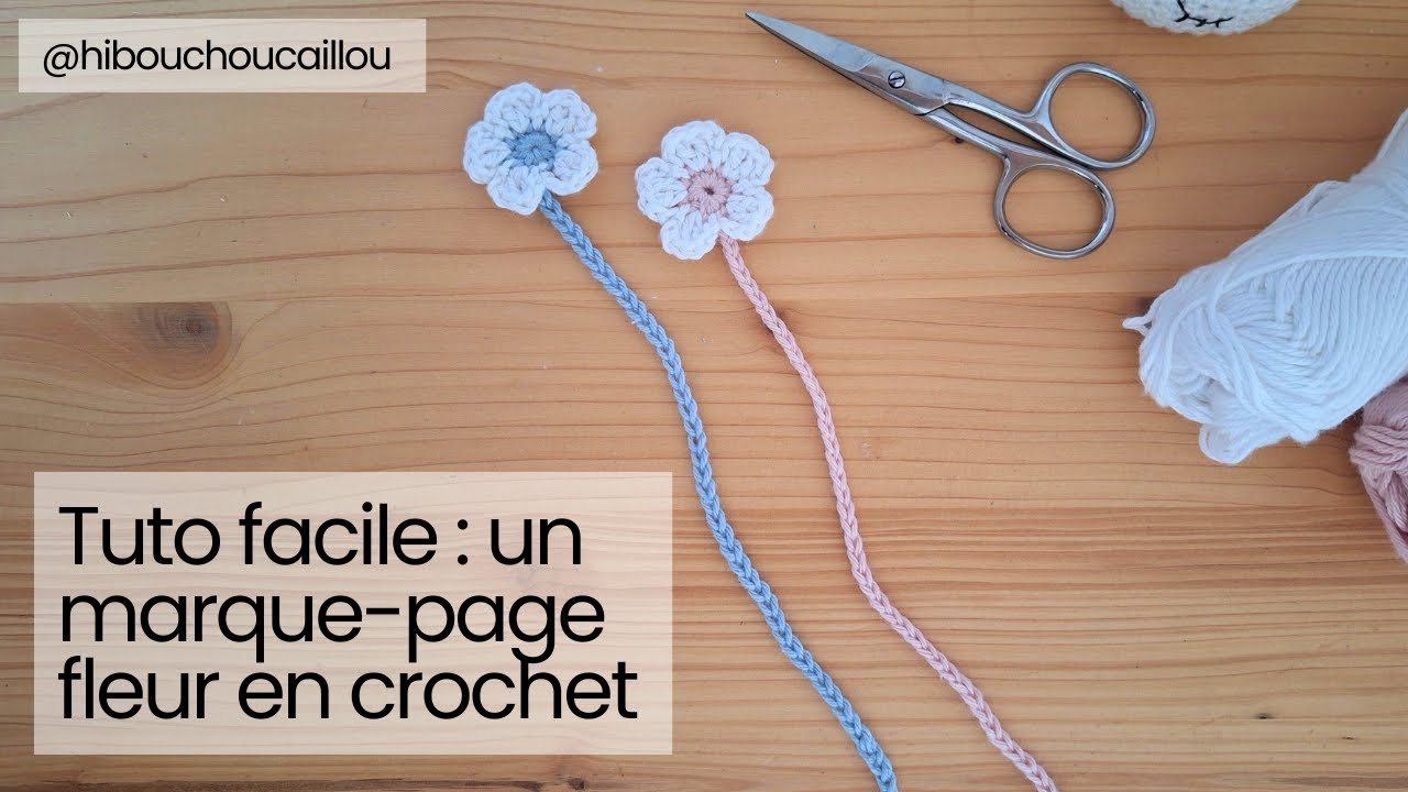 Tuto facile : un marque-page fleur en crochet