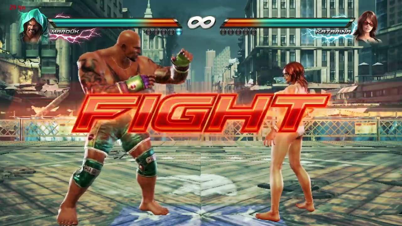 Tekken 7 marduk mount tackles on katarina preset 3 on twlight conflict Stage