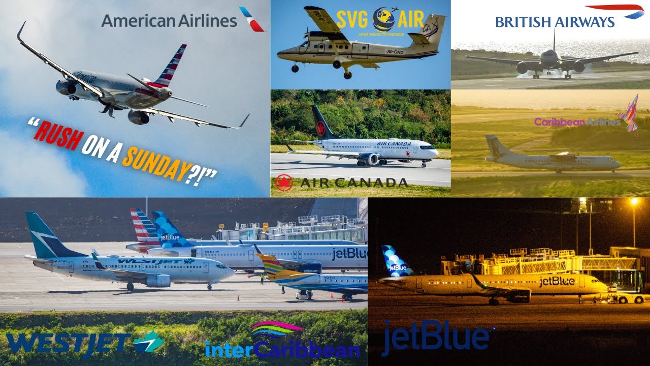 RUSH ON A SUNDAY?! WJA B737 AA A321 BA B772 /JBU A21N CABIN ISSUE + MORE ARRIVAL & DEPARTURE ACTION!