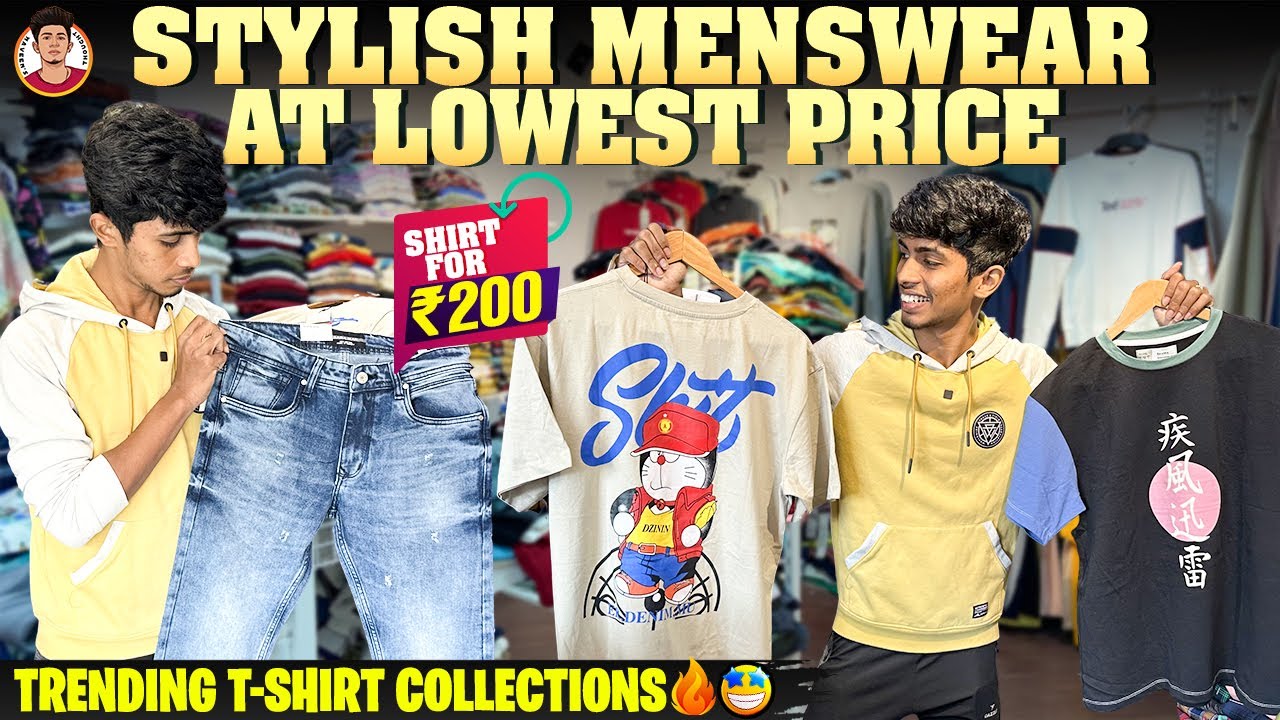 Stylish Menswear | Shirt for ₹200💥| Trending T-shirt Collections🔥| Naveen's Thought