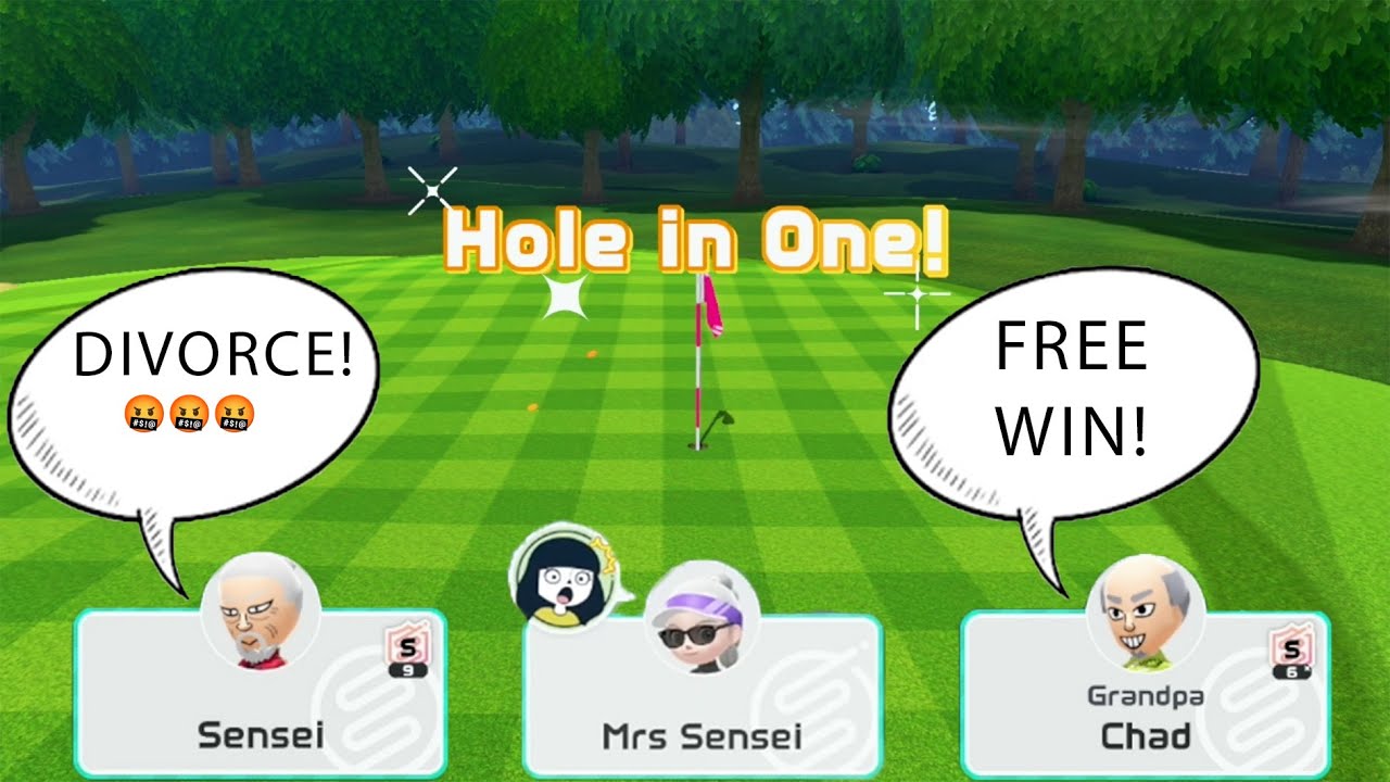 Соревнования семьи сэнсэев 1v1v1v1... (Switch Sports Golf)