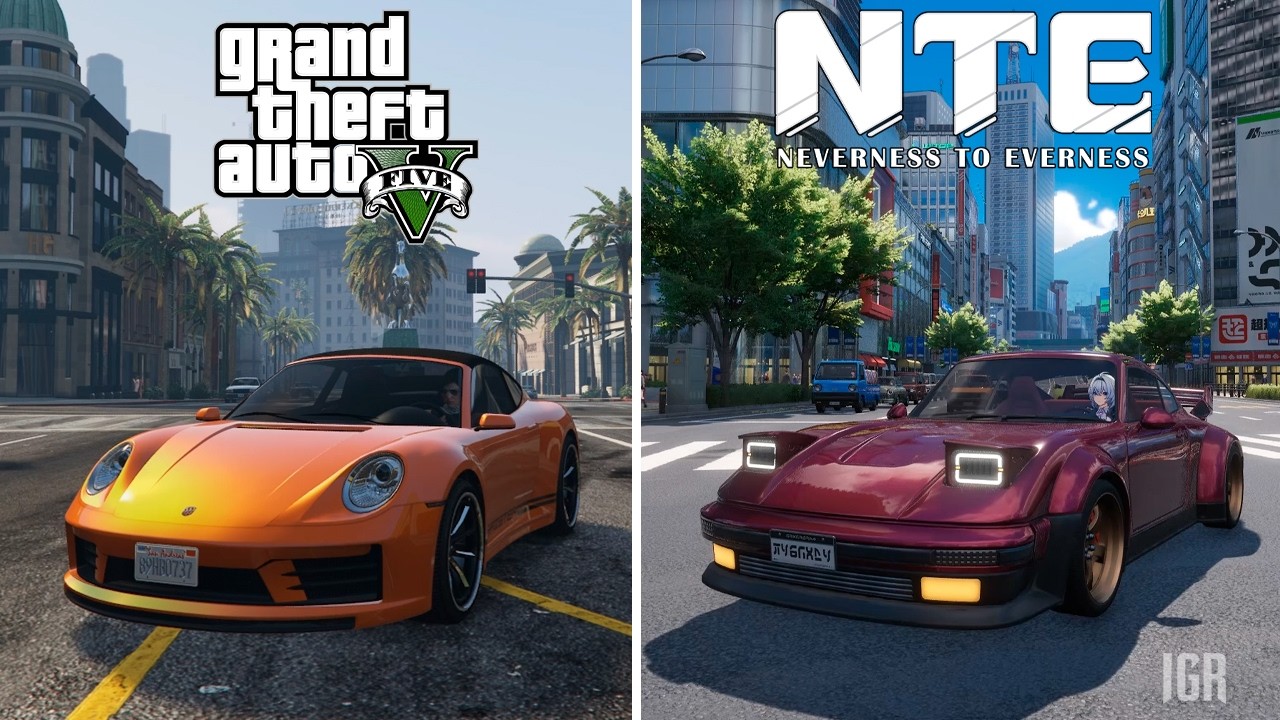 Neverness to Everness VS GTA 5 (Часть 1) - Сравнение деталей и физики