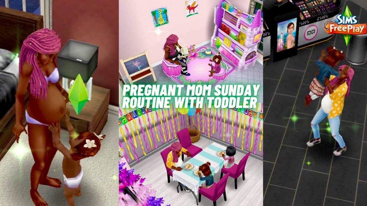 Day In The Life Of a Pregnant Mom With a Toddler 🤰🏾👧🏾 | The Sims Freeplay