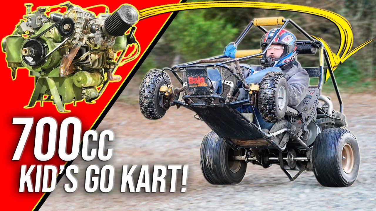 We Installed a SUPERCHARGED 700cc Engine from the Military Surplus Store on a Kid’s Go Kart