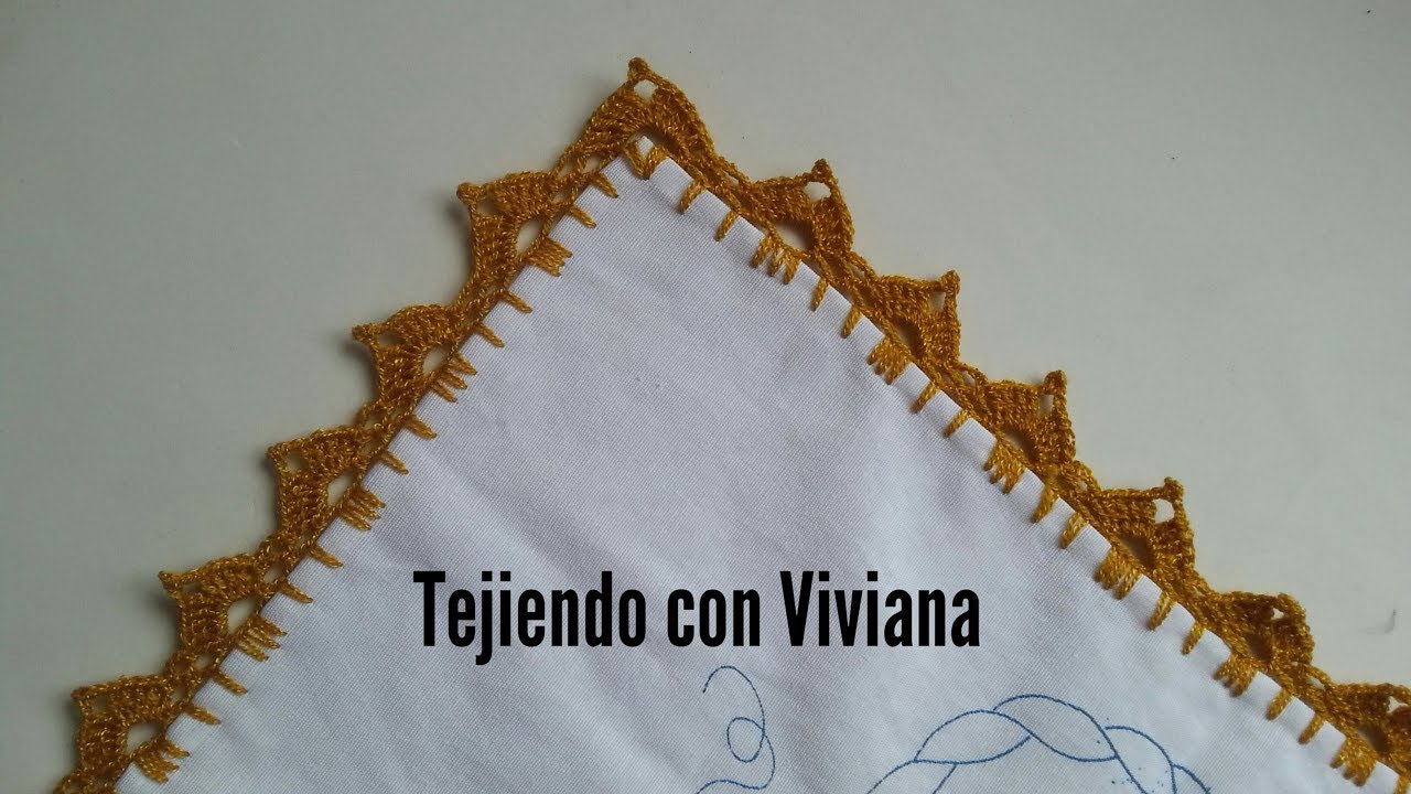Orilla de picos #41 tejida súper facil y rapida