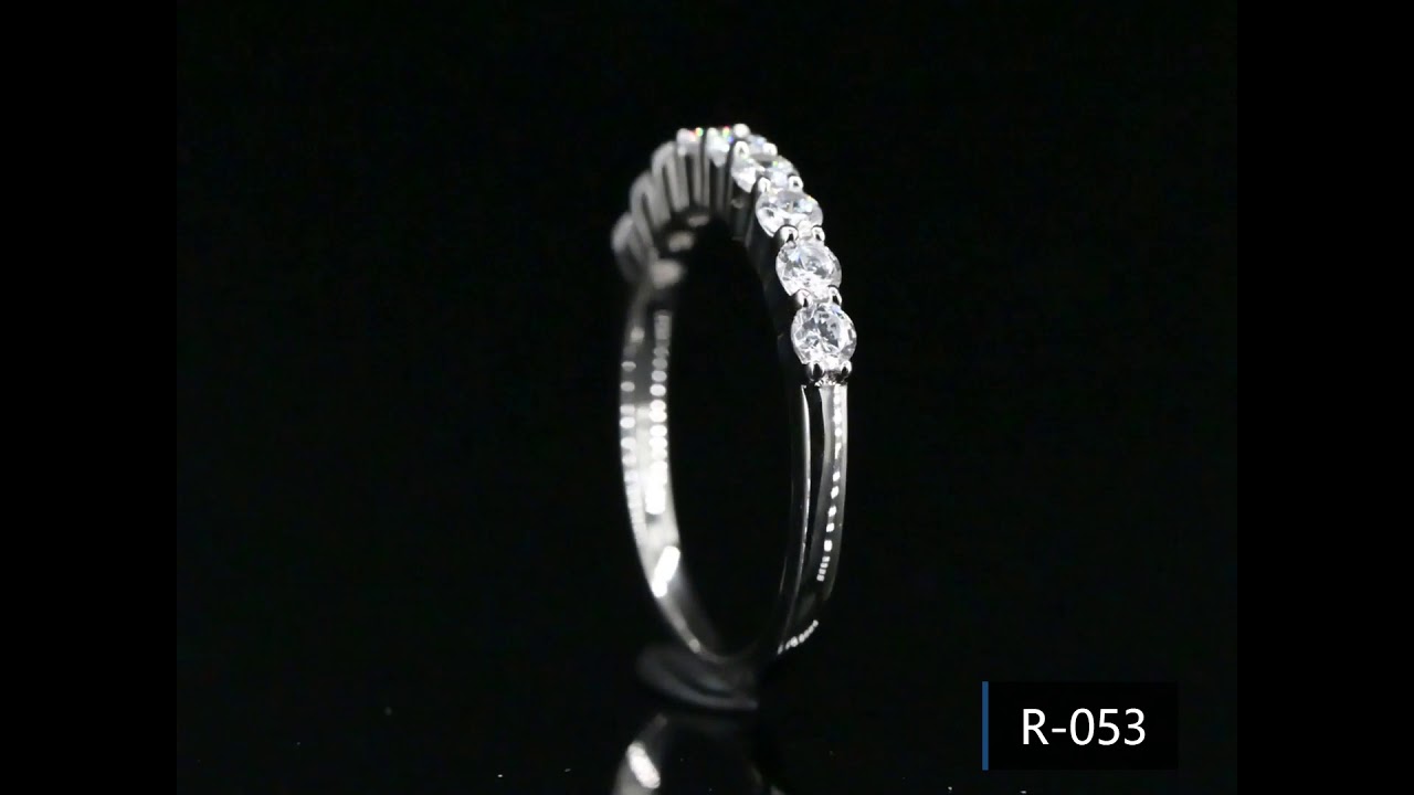 Jewelrest Alliance Femme Art Deco En Argent Sterling Coupe Ronde