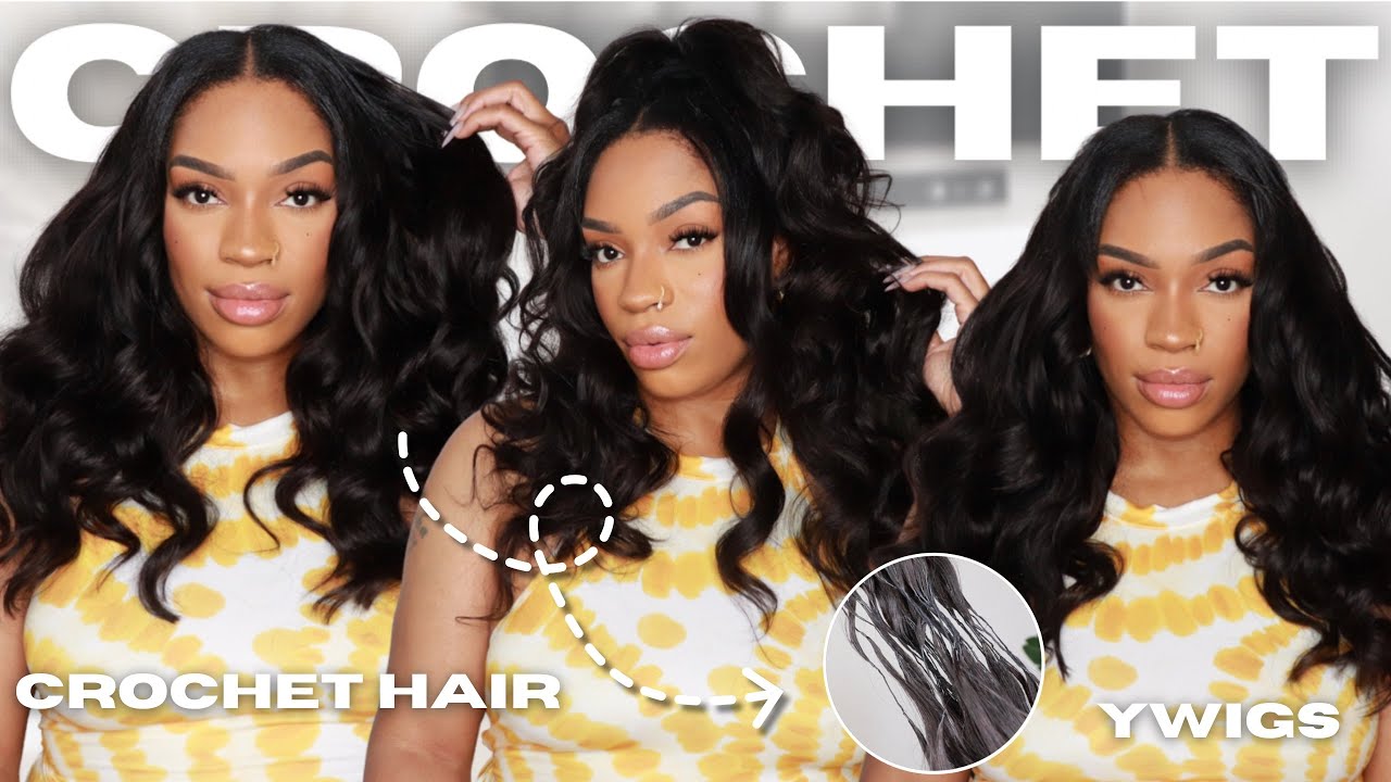 Body Wave Crochet Hair Install | Minimal Leave Out Crochet Bundles ft. YWigs