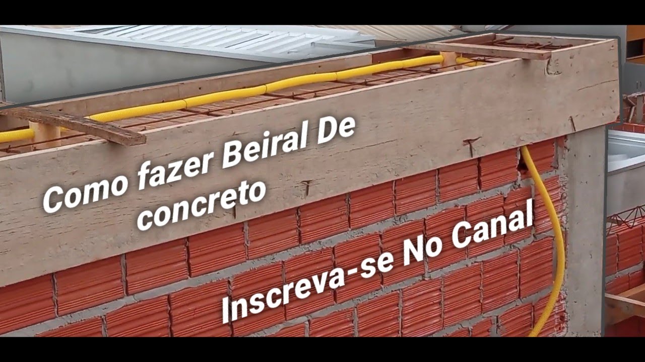 como fazer beiral de concreto