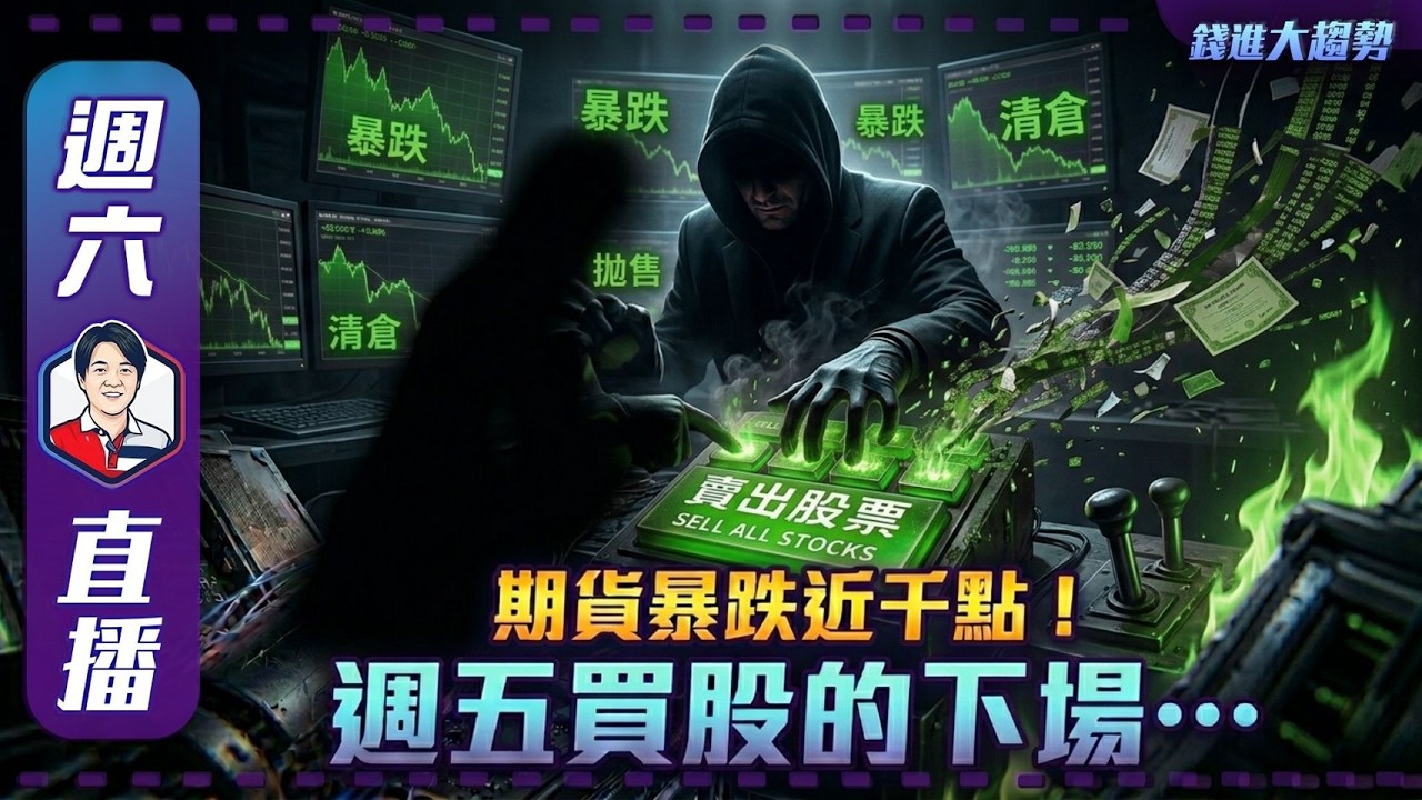 【警訊】期貨暴跌近千點！ 週五買股的下場&hellip; 20260321 | 錢進大趨勢 #美股 #油價 #美債 #黃金