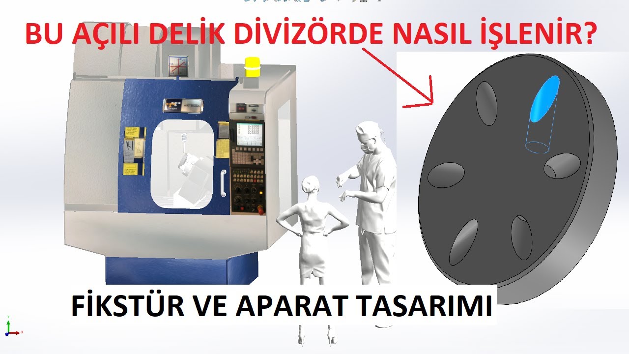 DİVİZÖRDE 60 DERECE AÇILI DELİK DELMEK İÇİN BASİT APARAT TASARIMI