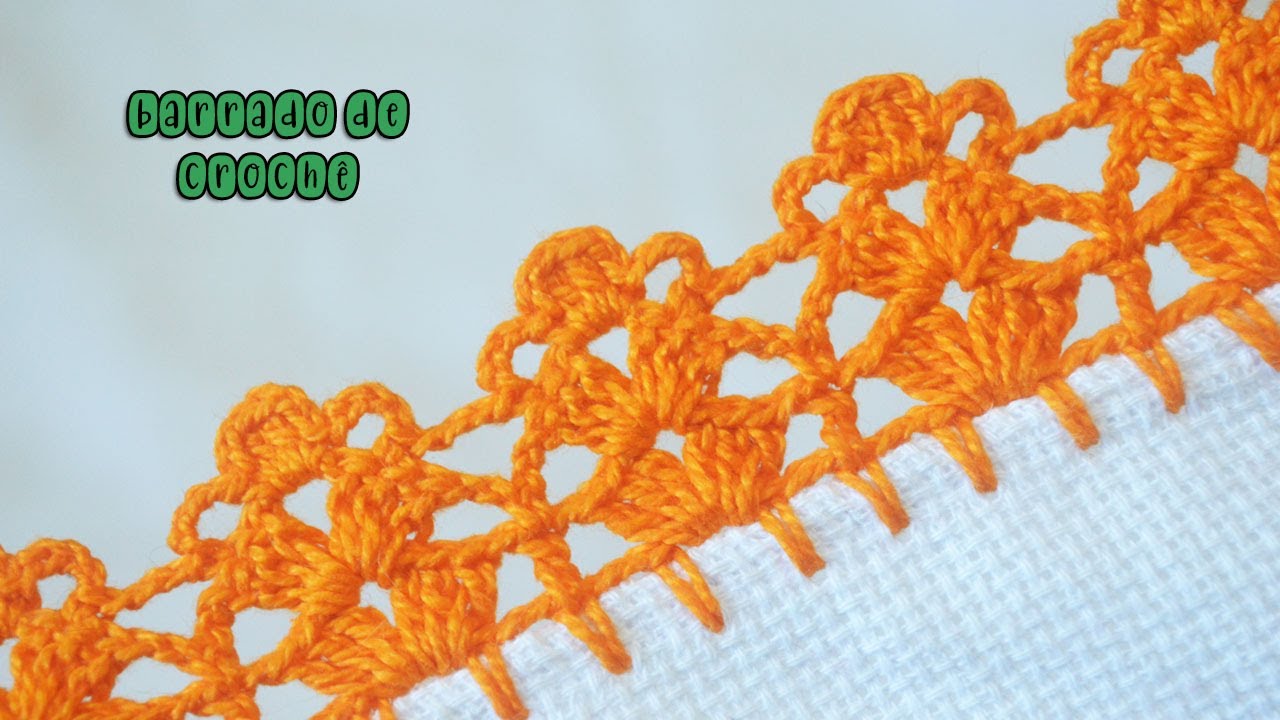 BARRADO DE CROCHÊ PEQUENO E MINIMALISTA PARA PANO DE PRATO #1225 | BICO DE CROCHÊ