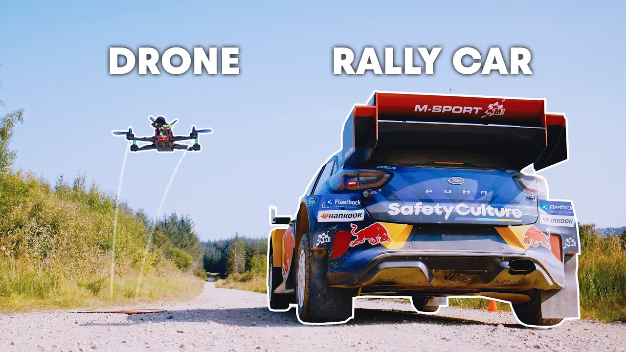 Rally Car vs Drone | 2 Lap Sprint Race