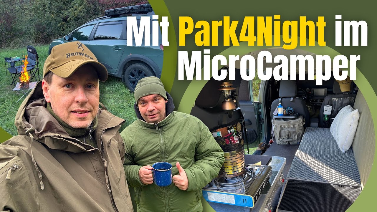 Übernachten im Dacia Jogger auf einem „Park4Night“ Platz