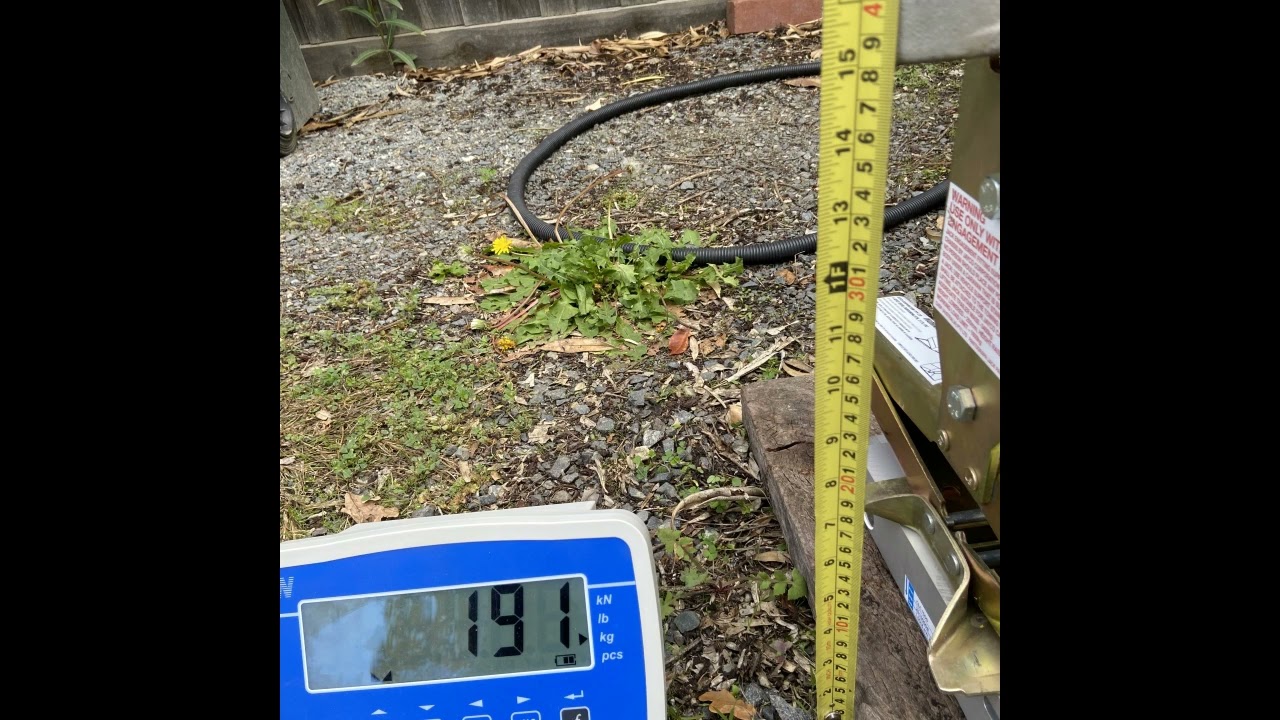 Tow ball height changes tow ball weight