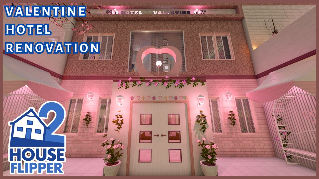 AMAZING 😍 Valentine Hotel Renovation | House Flipper 2 (custom job, community content, longplay)