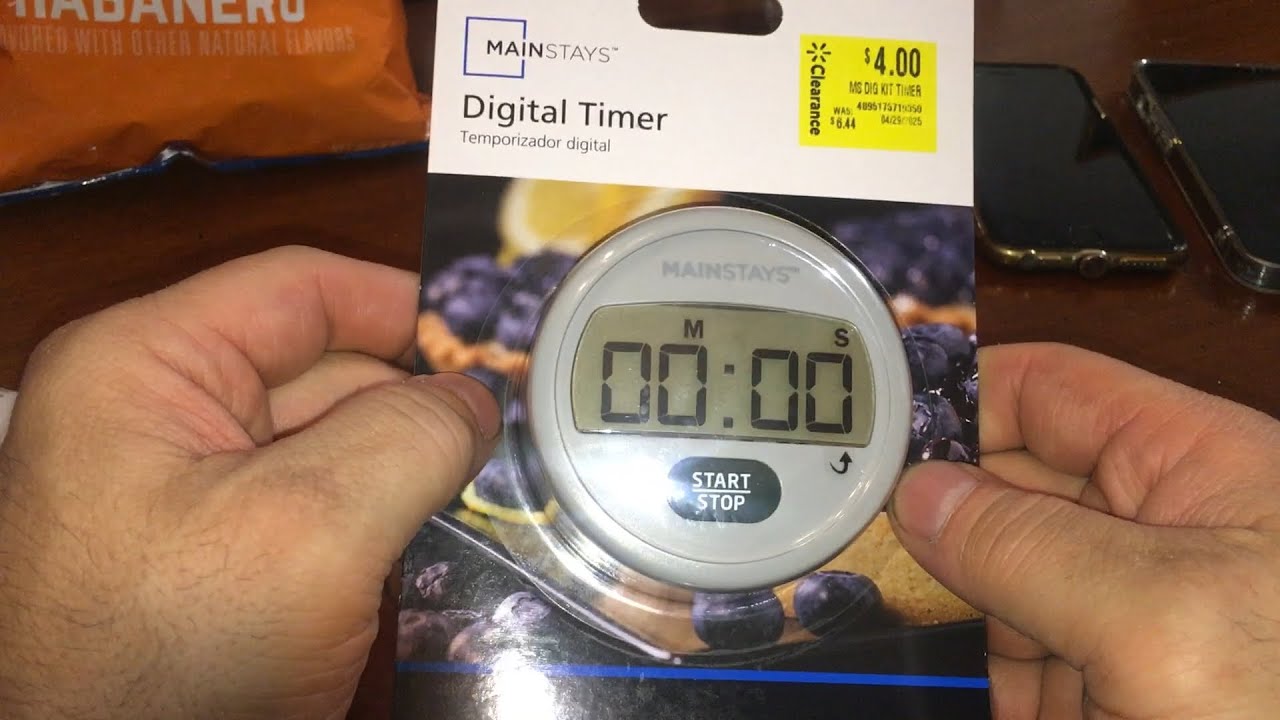 Walmart Clearance Mainstays Digital Timer rotating magnetic test