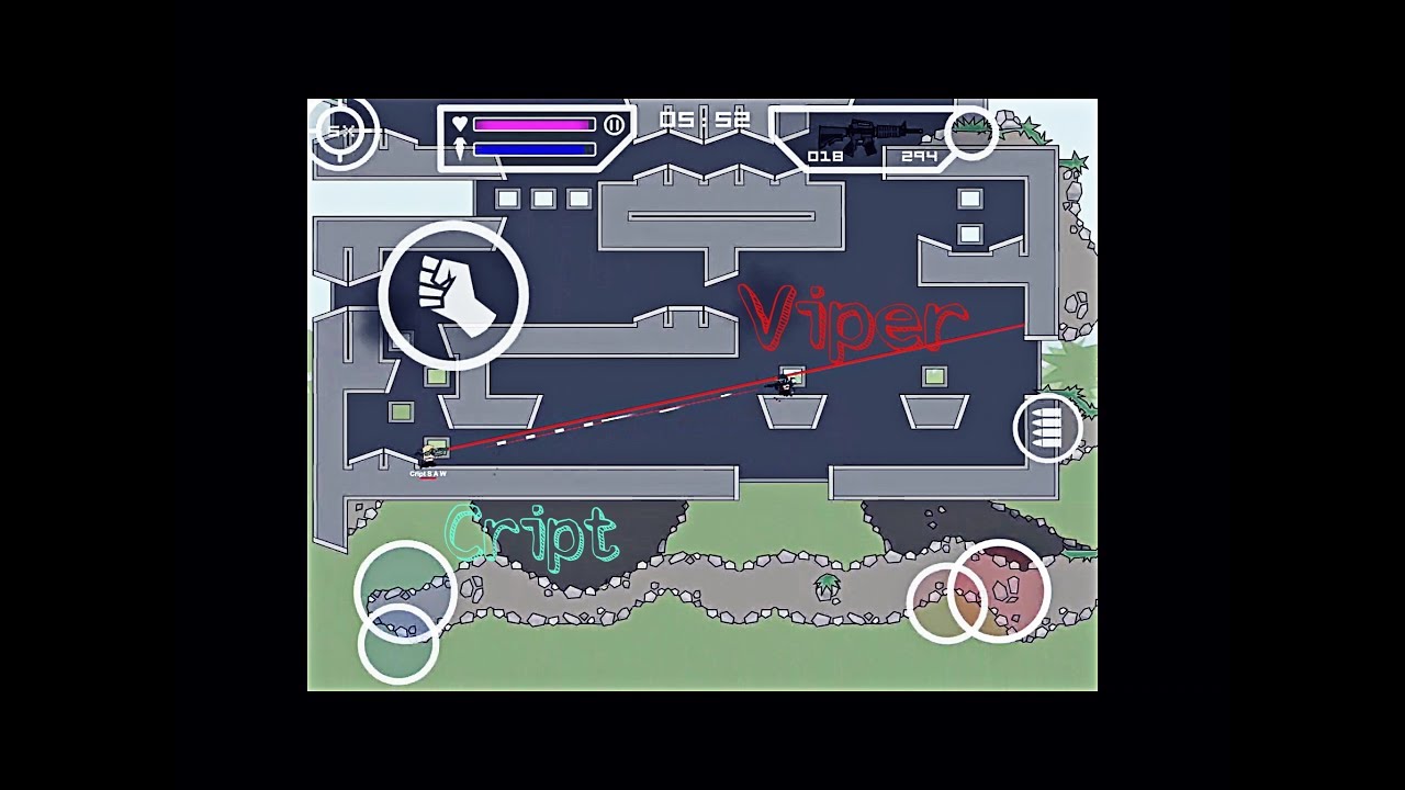 Mini Militia: Viper vs Cript (1v1) Ft3