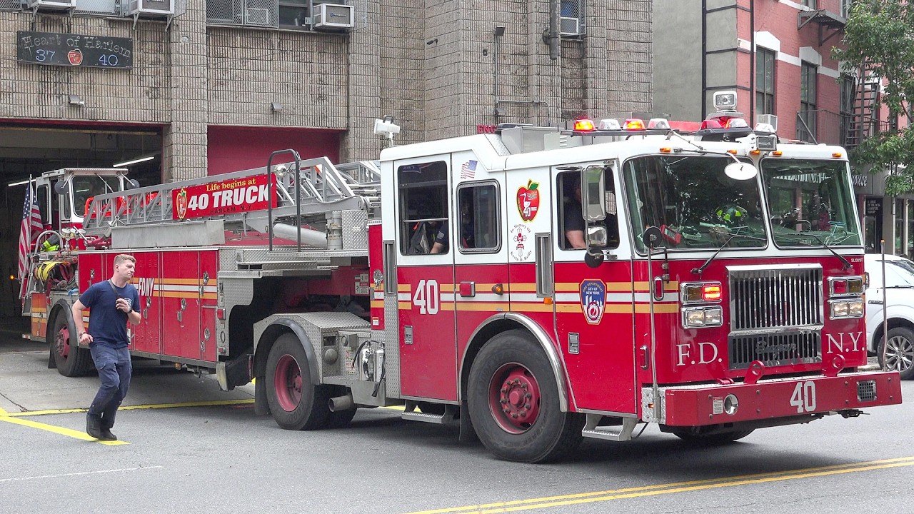 FDNY Battalion 16 + Engine 37 + Tiller Ladder 40 + Mobile Stroke Treatment Unit Presbyterian EMS