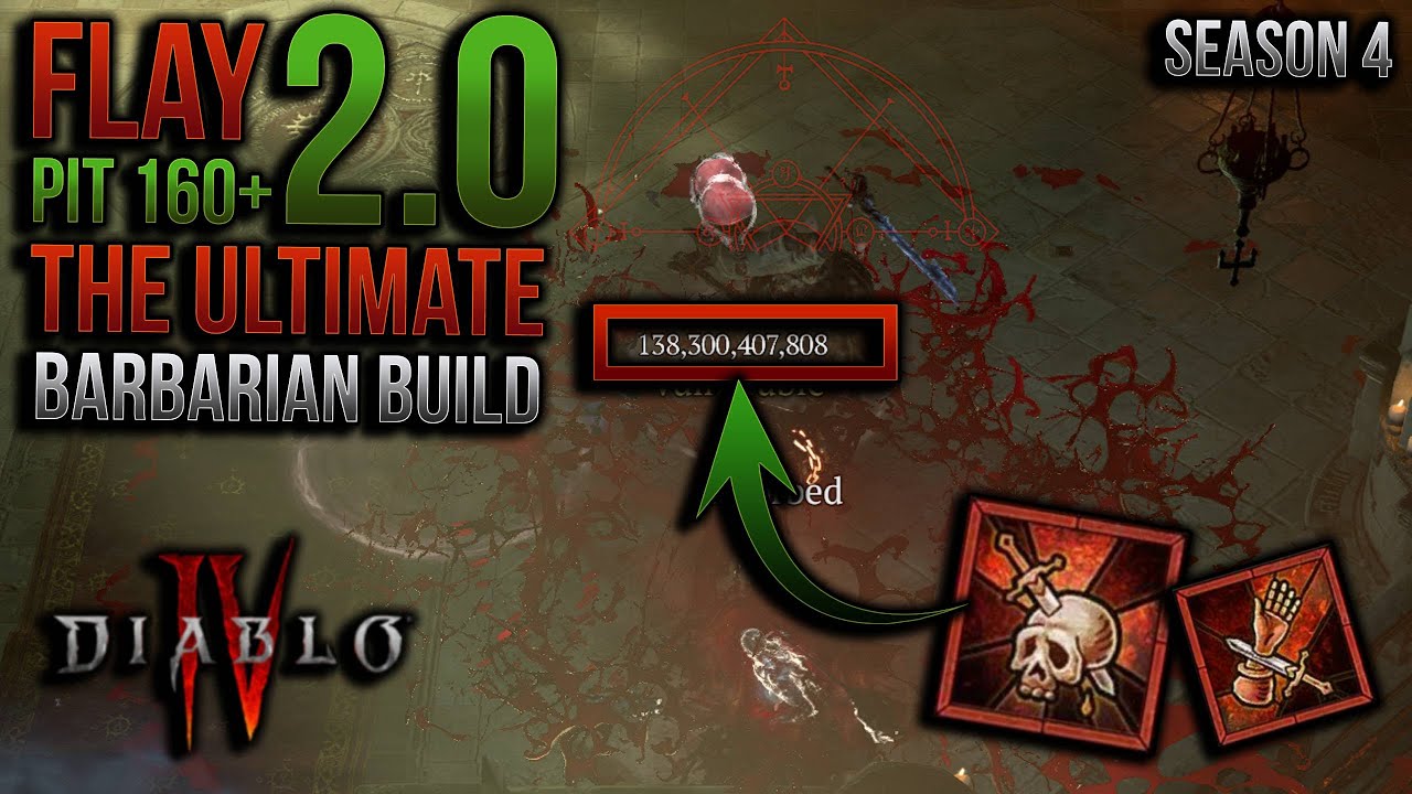 The ULTIMATE Barbarian Flay build GUIDE 2.0❗Gameplay, Commentary & Planner 💪 Diablo IV Season 4
